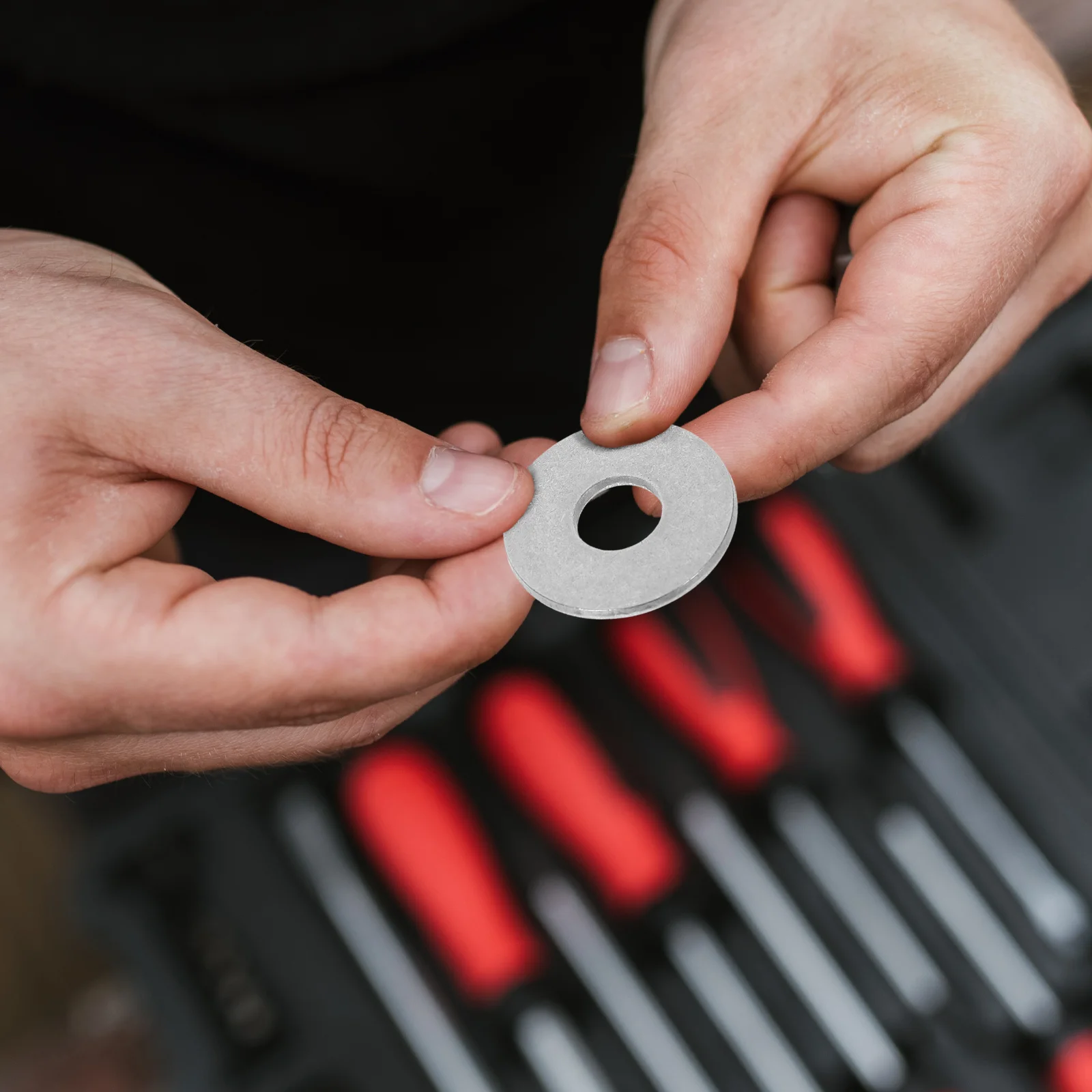 

50Pcs Stainless Steel Flat Washers Thickened Round Washers Screw Gasket Replacement for Furniture Equipment Maintenance Sealing