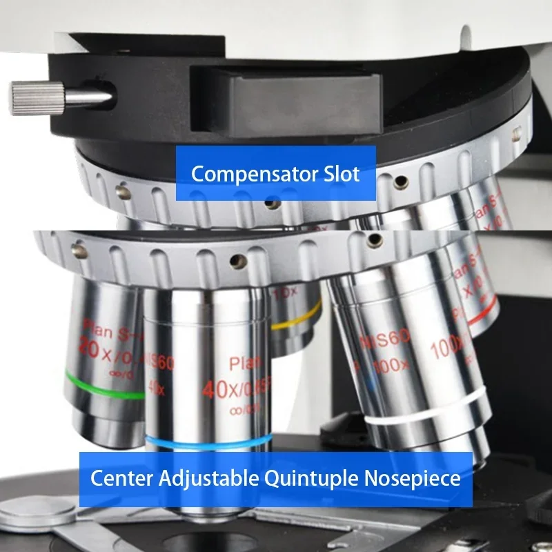 OPTO-EDU A15.1091-TR Manual Transmit Reflect polarizer Trinocular Polarizing light Microscope