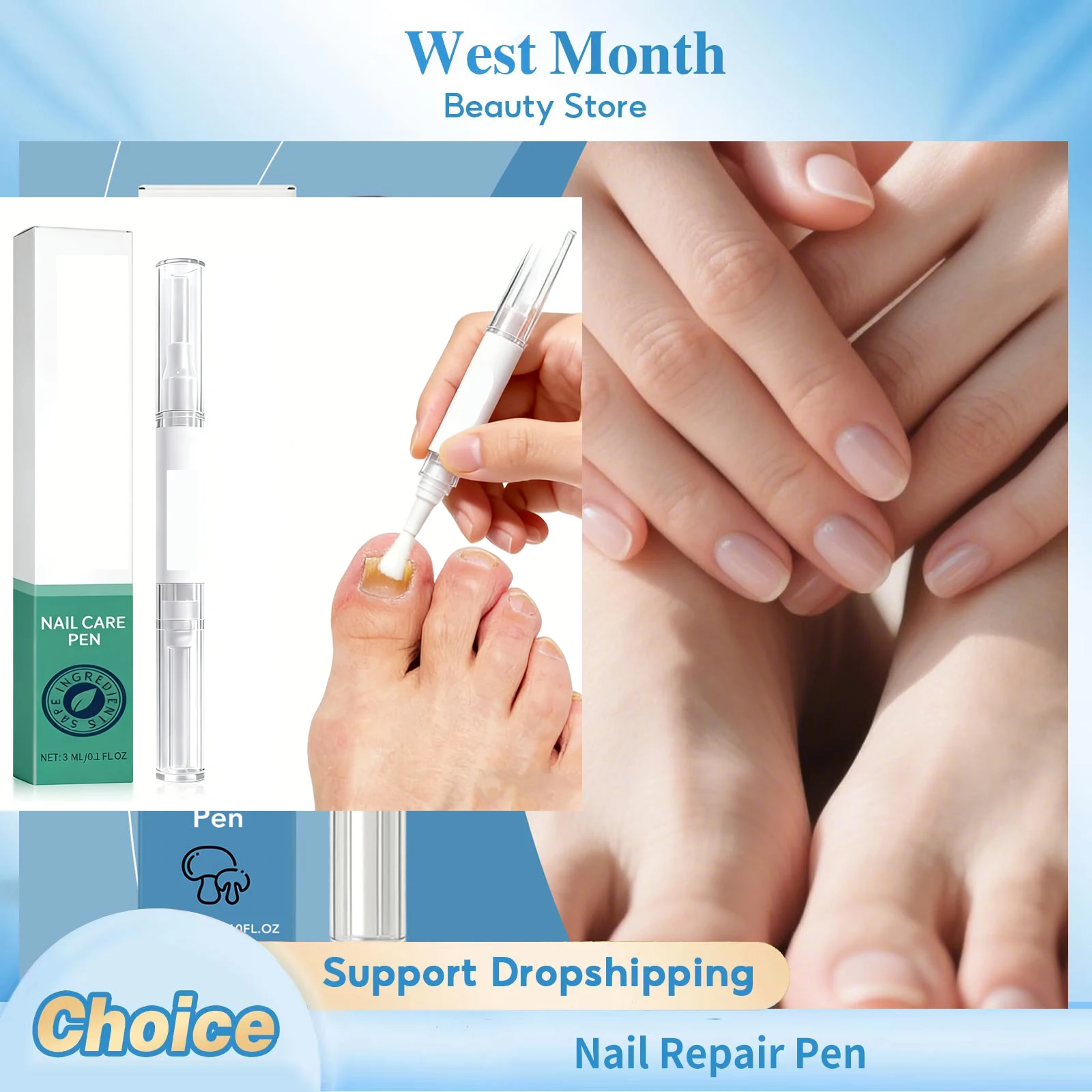 Nail Repair Pen Nourishing Nail Reduce Breakage Damage Anti-Dryness Prevent Cracking Remove Hangnails Strengthen Nail Care Pen Promote Healthy Growth Daily Care