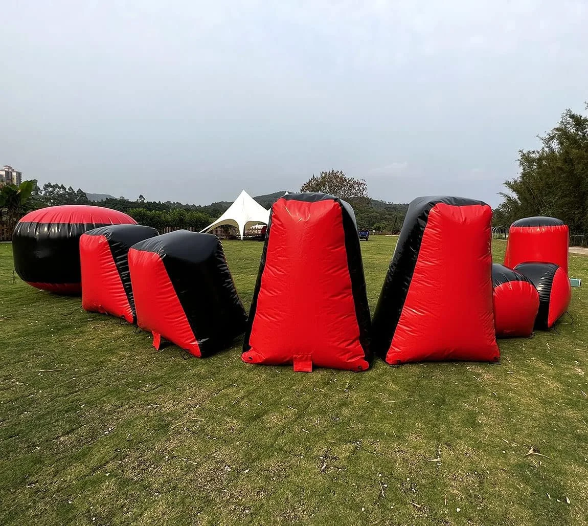 Inflatable Shelter Live-Action CS Inflatable Hideout & Inflatable Fortress Set (9 Pieces) Customizable Colors and Sizes PVC