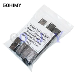 8value*10PCS=80PCS Bridge Rectifier Assorted Kit contains MB6S MB6F MB10S MB10F ABS10 DB107S DB157S DB207S