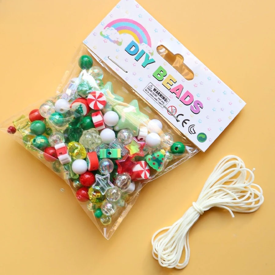 

25 Years Fixed Card Christmas Beaded Trinkets Bracelet Material Package Beaded Mixed Bracelet Jewelry Diy Production