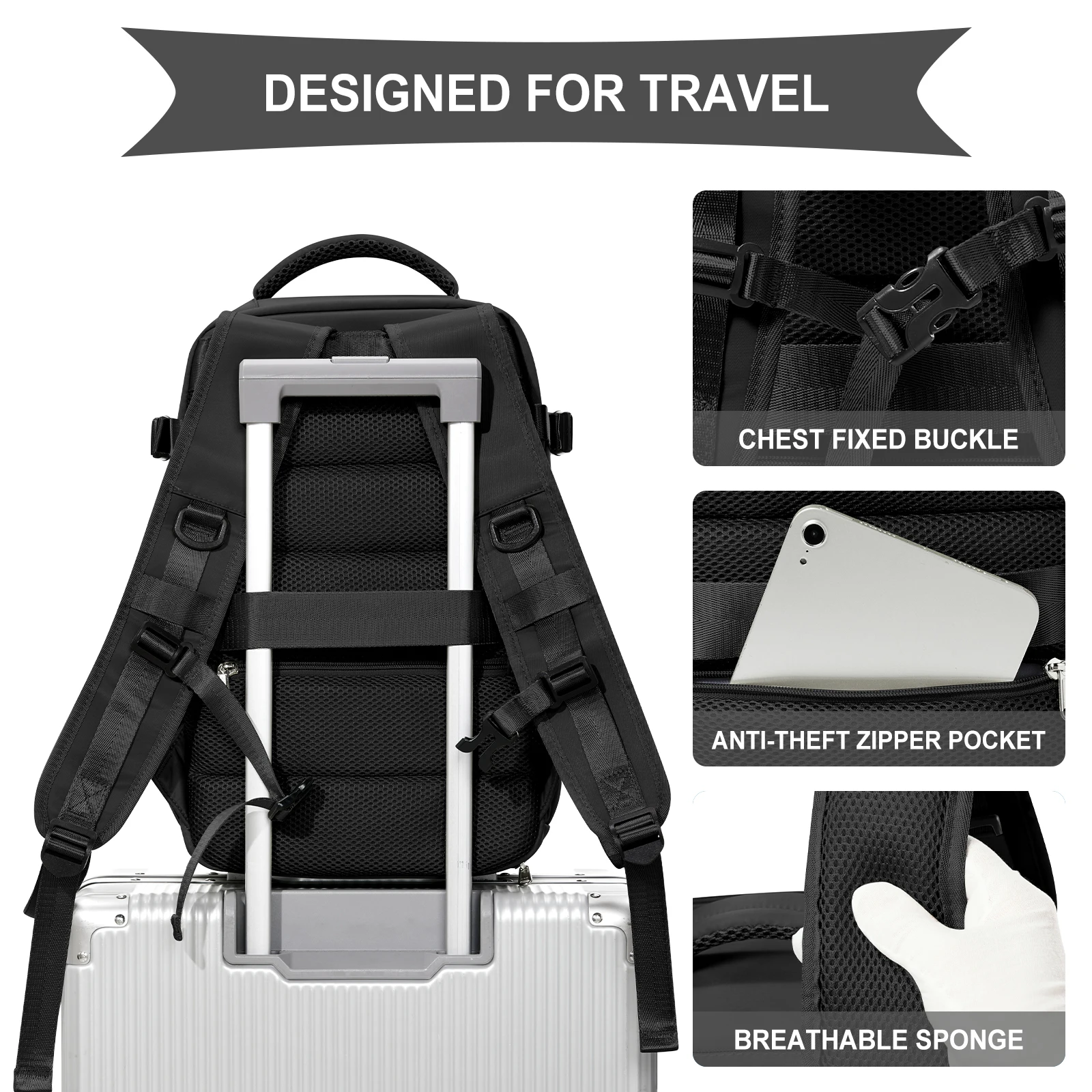 Spacious Carry-On Backpack Travel Cabin Airplane Backpack,Szlx Backpack Travel Cabin Airplane 40x20x25, Men Work,Travel Backpack