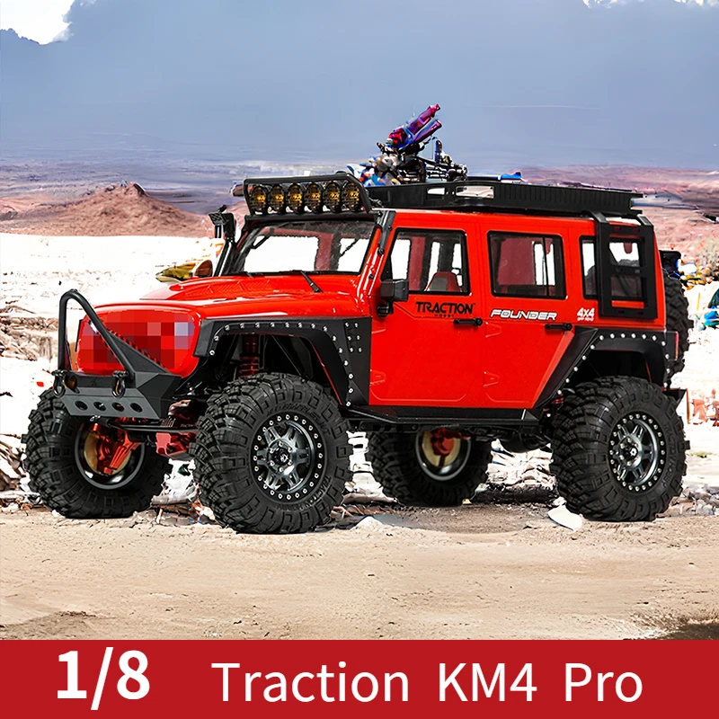 

Traction KM4 Founder Pro 1/8 RC Car 4WD Off Road Climbing Crawler Truck Upgraded Door Bridge Version with Differential Lock Toy