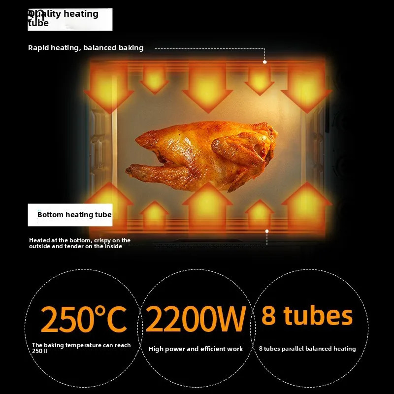 HTT electric oven 60 liters household large-capacity commercial multi-functional fermentation private house cake moon cake