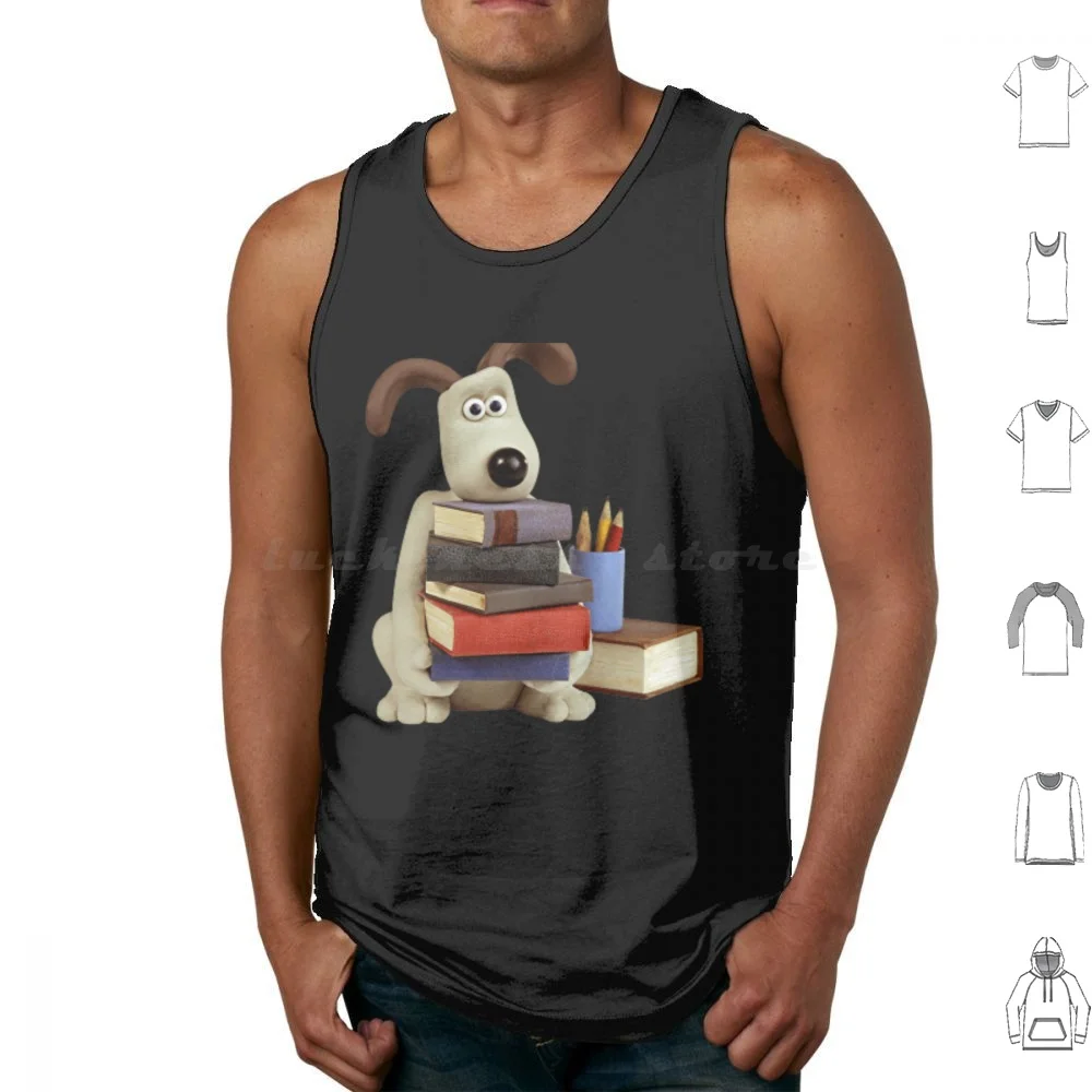 Favorite Grom It Cartoon Tank Tops Vest Sleeveless Gromit Wallace Funny Penguin Tv Shows Movie Animation Claymation