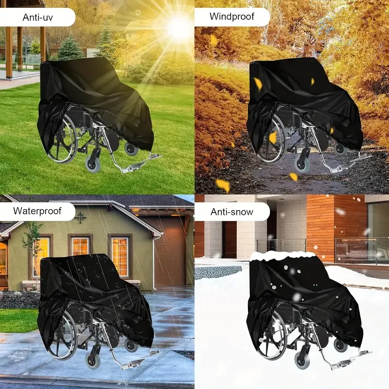 غطاء كرسي متحرك كهربائي مقاوم للماء - واقي سكوتر متين للسفر في الهواء الطلق، قطعة واحدة