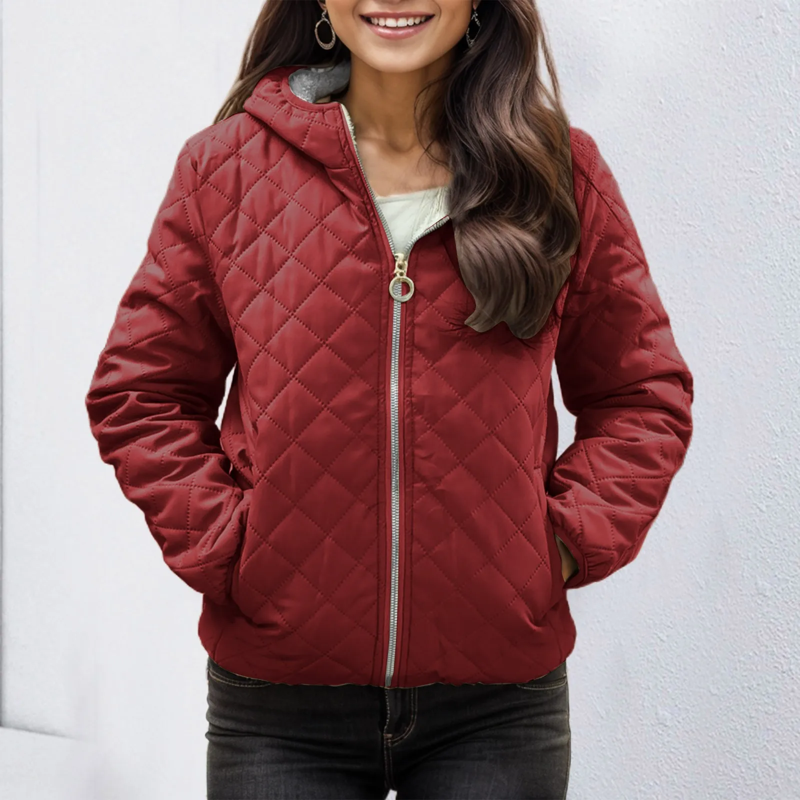 Korean Fashion Winter Ladies Jacket Coats Quilted Coat Long Sleeve Solid Color New 2023 Jacket Loose Elegance Casual Comfort