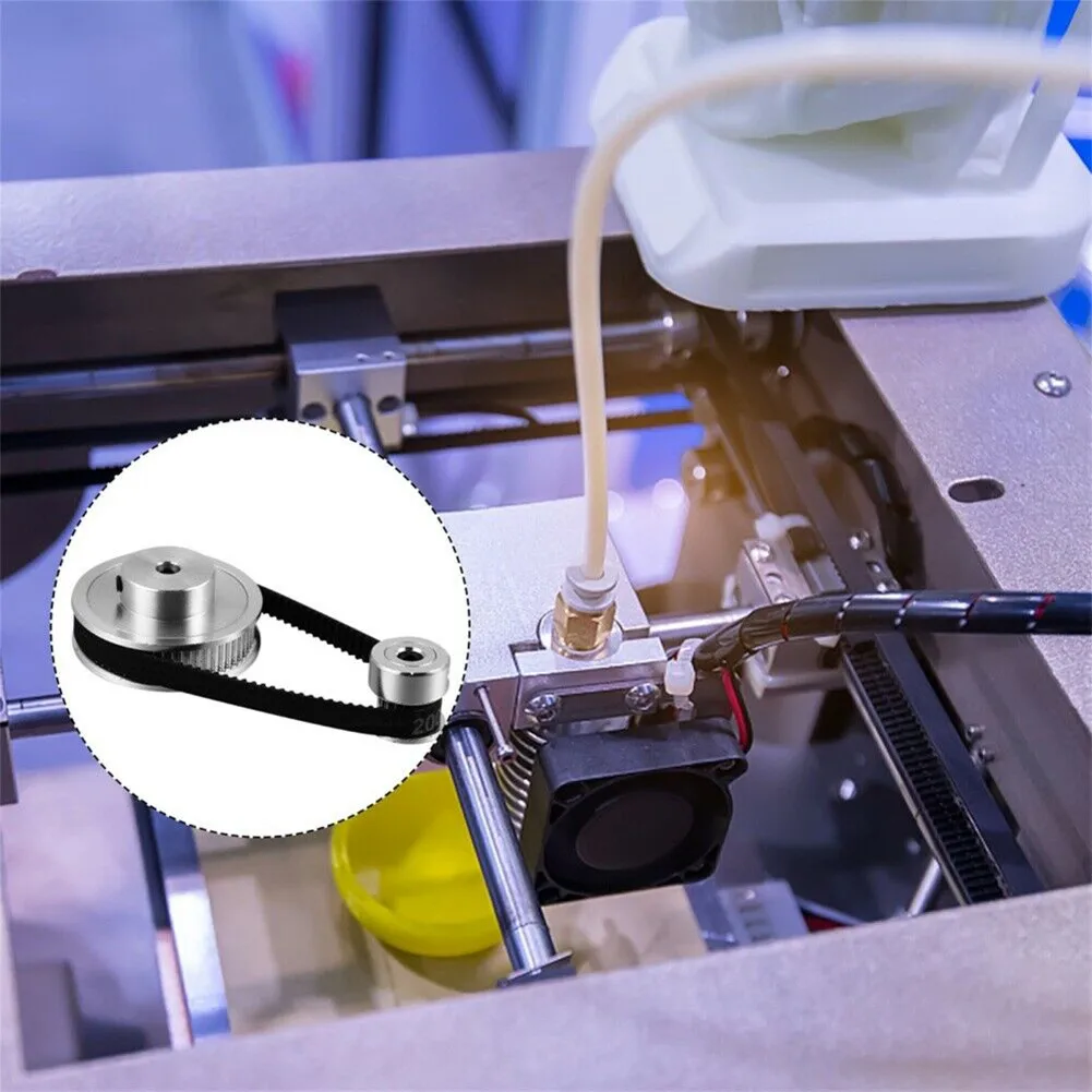 200mm Synchronous Timing Belt Assembly Includes Key Pulleys (20T & 60T) Suitable for Various Printing Applications
