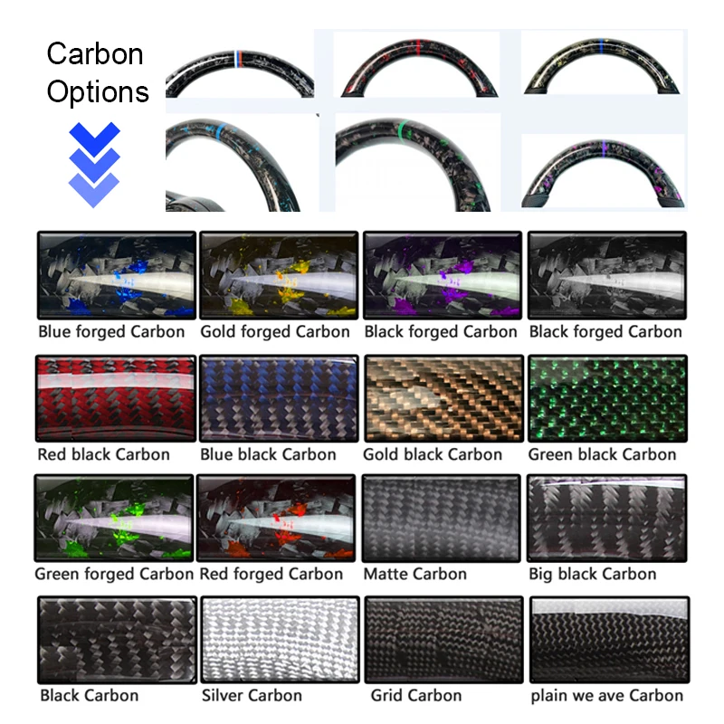 Steering Wheel for Renault Clio 5 Car Parts with Suede for Renault Clio 5 with LED Flat Bottom Real Carbon Fiber New Design view 6
