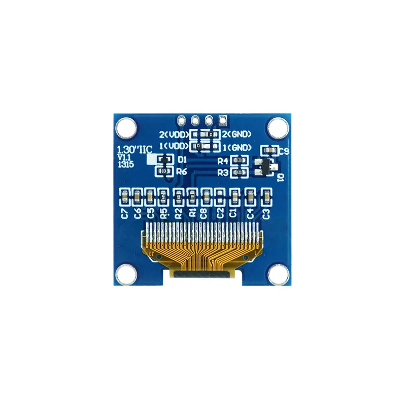 1.29 Inch I2C OLED Display Module 128x64 SSD1315 Driver COG Monochrome White - 4Pin Small LCD Screen Module for Arduino