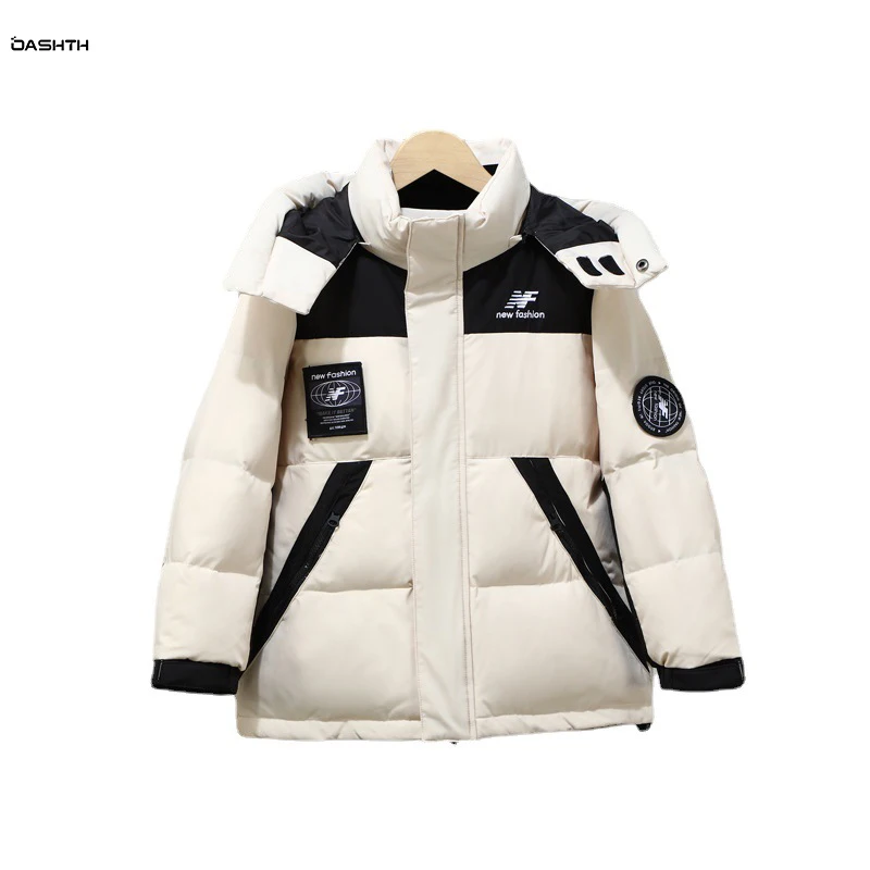 

OASHTH Children down jacket autumn and winter boys and girls new fashion thick warm hooded coat