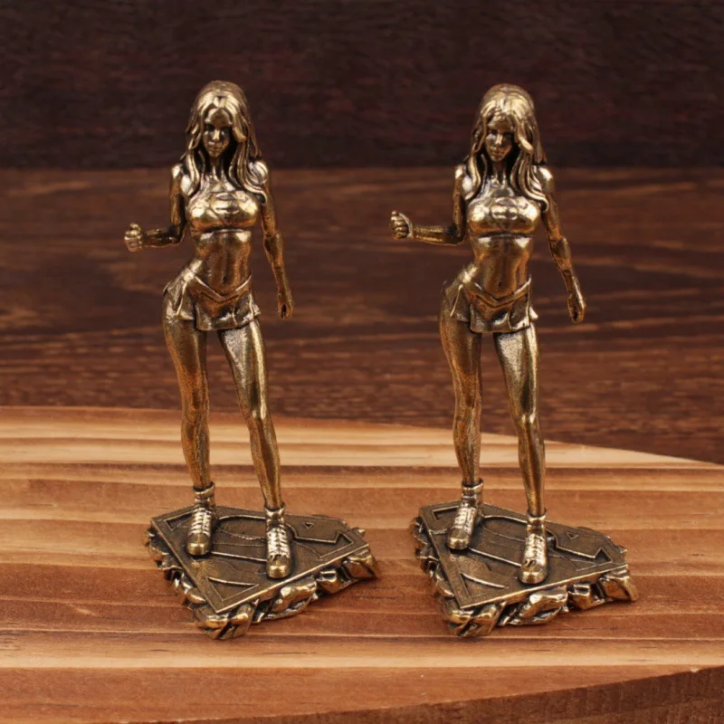 Brass ornament, model car, sexy beauty model, handlebar