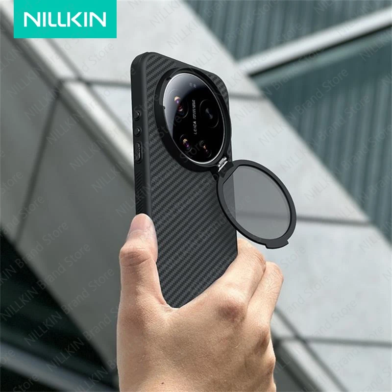 NILLKIN For Xiaomi 17 Ultra MagSafe Case CarboProp Aramid Fiber Magnetic Case Phone Holder Camera Cover For Xiaomi17 Ultra