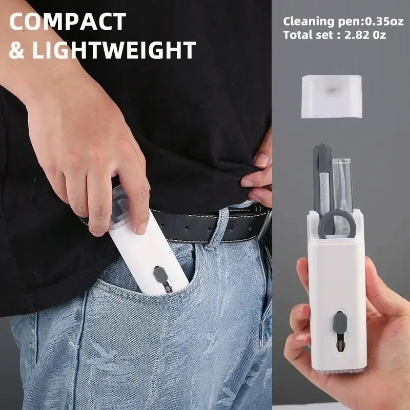 Computer Keyboard Cleaning Kit with Keycap Puller, Earphone Dust Remover Earbuds Screen Cleaner Brush Set for Laptop PC Phone