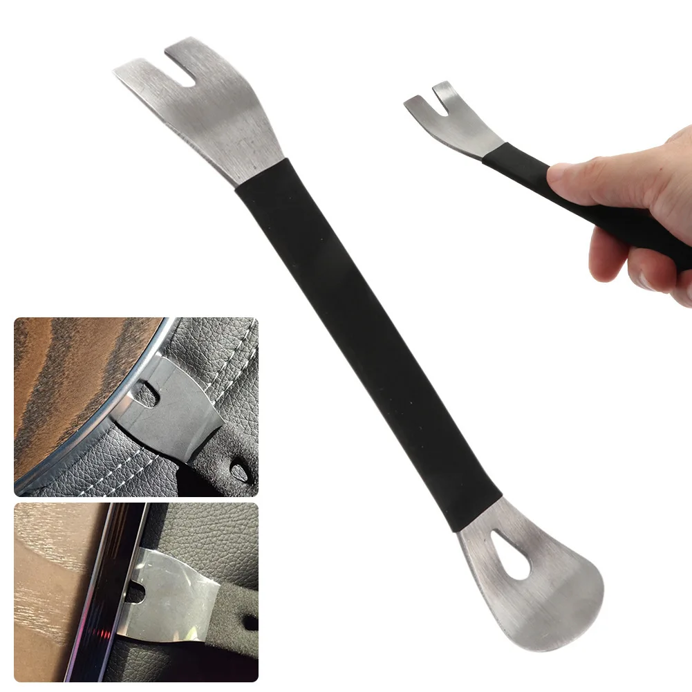 Metal pry bar pry plate anti slip handle, high hardness metal multifunctional removable nail door radio disassembly and assembly