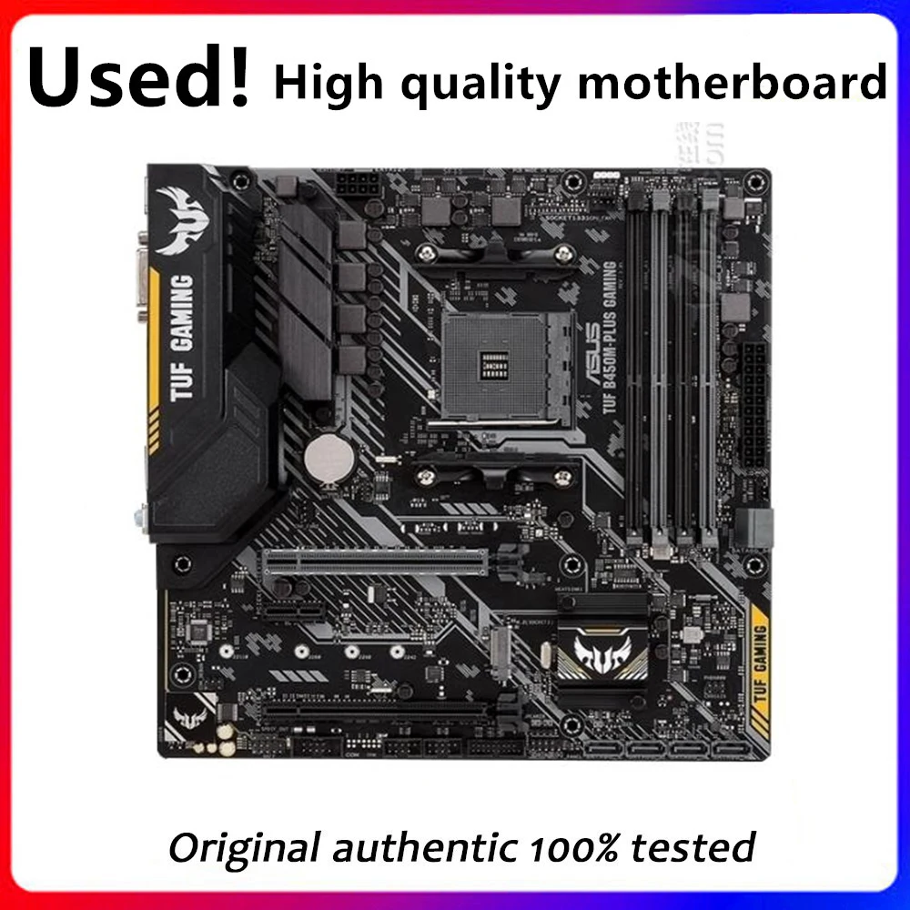 

For ASUS TUF B450M-PLUS GAMING Motherboard Socket AM4 DDR4 For AMD B450 B450M B450 Original Desktop Mainboard Used Mainboard