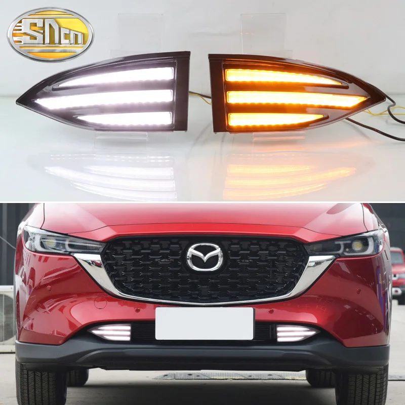 

Dynamic Turn Signal Relay Waterproof Car DRL 12V LED Daytime Running Light Fog Lamp Decoration For Mazda CX-5 CX5 2022 2023