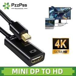 Mini DP To HDMI-compatible Adapter Cable 4K/1080P Male To Female DisplayPort to HD Converter For Macbook Pro Air Mac Surface Pro