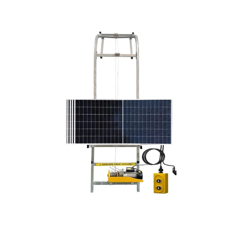 Solar panel glass doors and windows dedicated fully automatic top turning photovoltaic panel lift