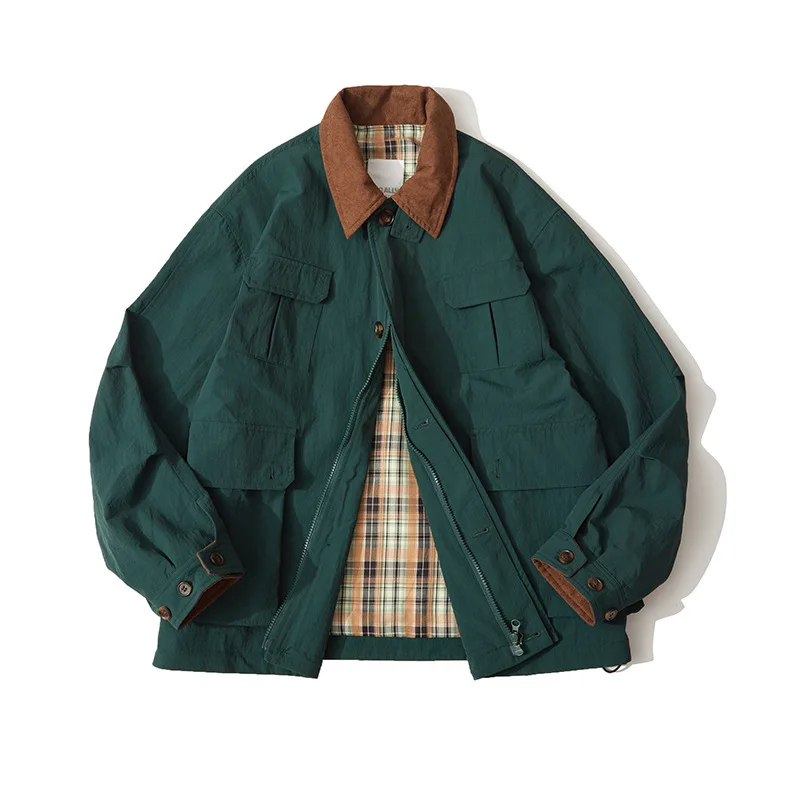 

Japanese Style Hunter Autumn Waterproof Corduroy Collar Multi Pocket Outdoor Coat Military Tactical Jacket5 Winter jacket man