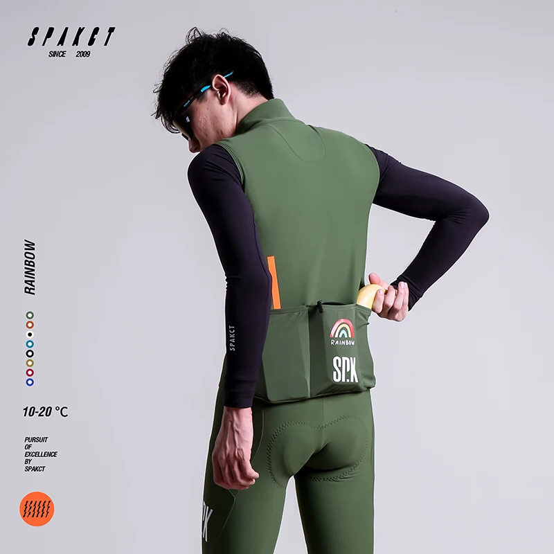 SPAKCT Cycling Jacket - Spring and Autumn Cycling Road Bike Warm and Soft Felt-Feeling Winter Sport Backless Shirt for Men Cycli