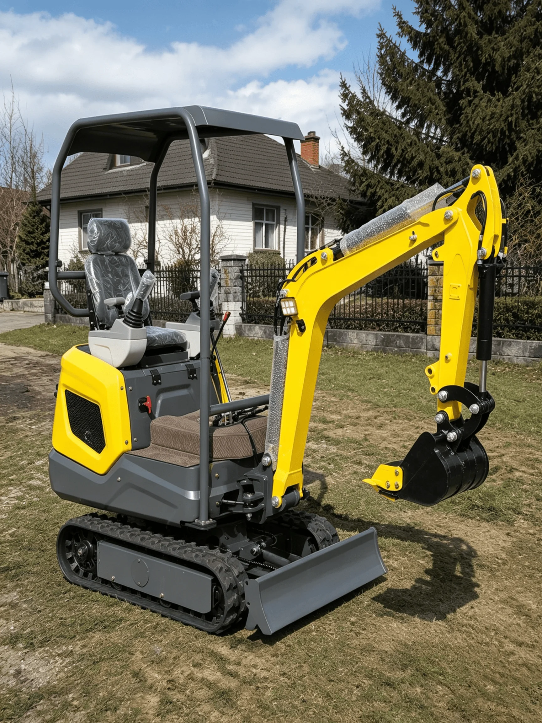 Kompakter Mini-Bagger 1,2 Tonnen Hydraulischer Diesel-Gummikettenbagger für Bauarbeiten CE EPA Euro5 Direkt vom Hersteller Anpassbar – Detail 2