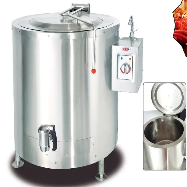 Commercial Electric 225L Stainless Steel Jacketed Soup Pot Food Grade Industrial Cooking Equipment (OT-NF-600Q)