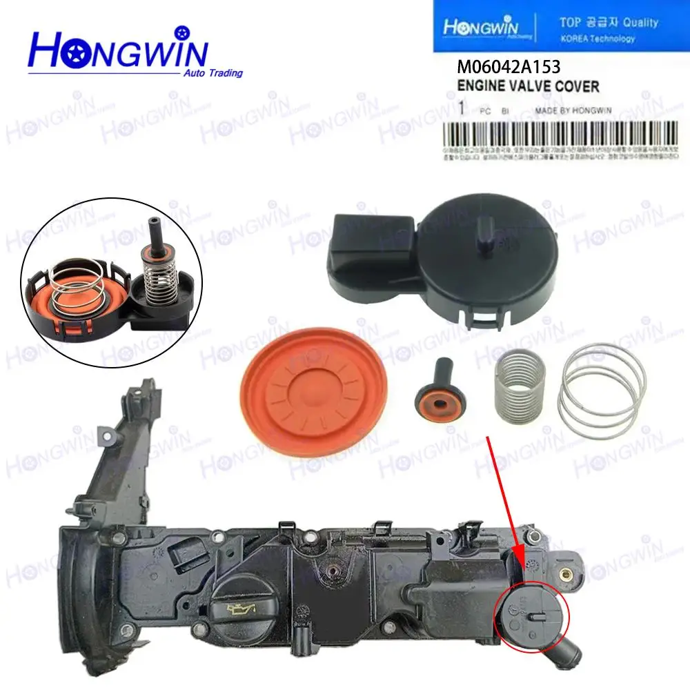 M06042A153 M06042A151 PCV Kit de reparo da tampa da válvula do motor para CITROEN C4 DS5 B78 M3 PEUGEOT 207 A94 208 4008 308 508 Volvo C30 V60