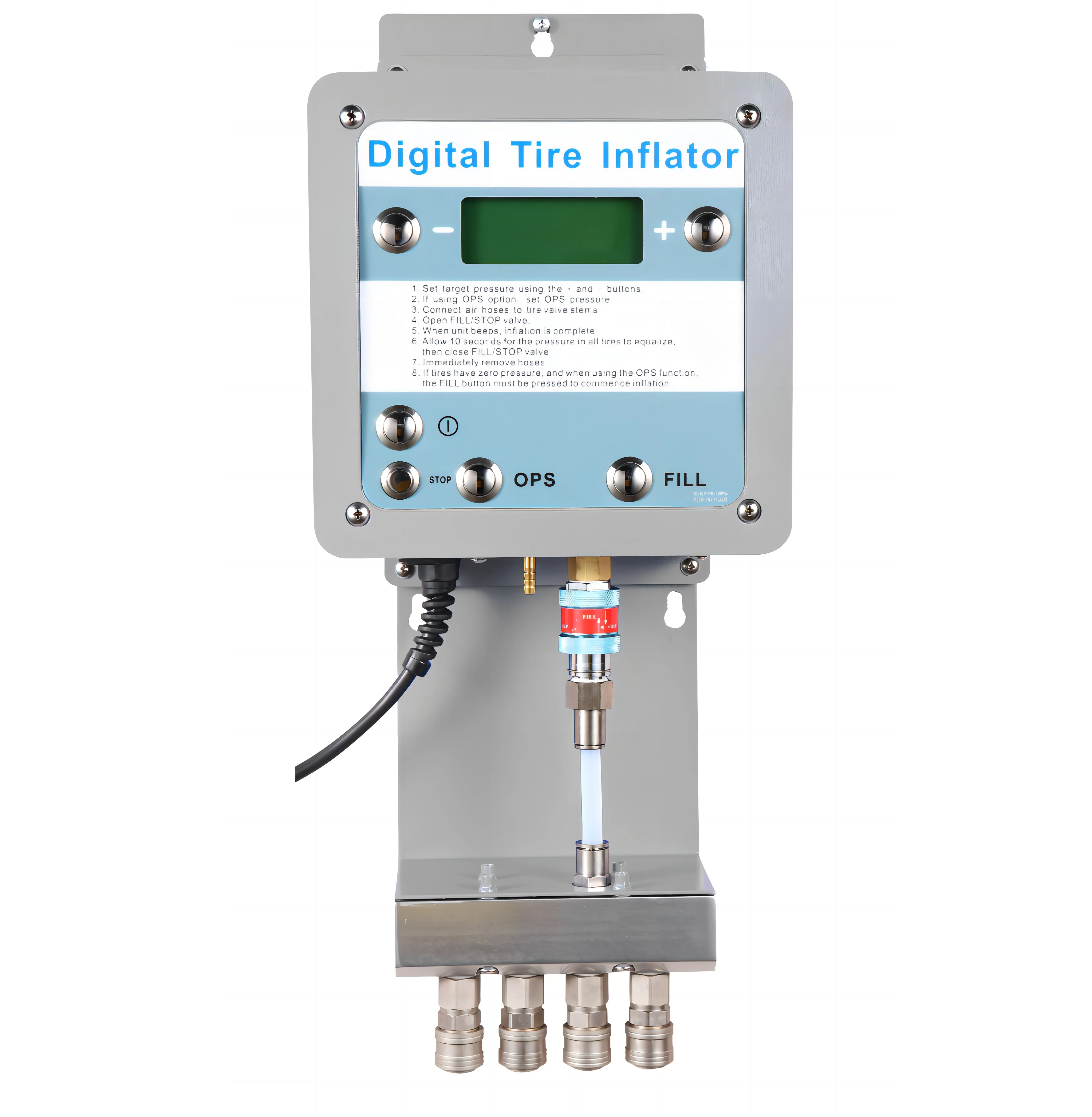 G5 Workshop Tyre Shop Wall Mounted Gas Station Automatic Digital Tire Inflator Car Air Inflation Machine Tyre Pressure Inflators