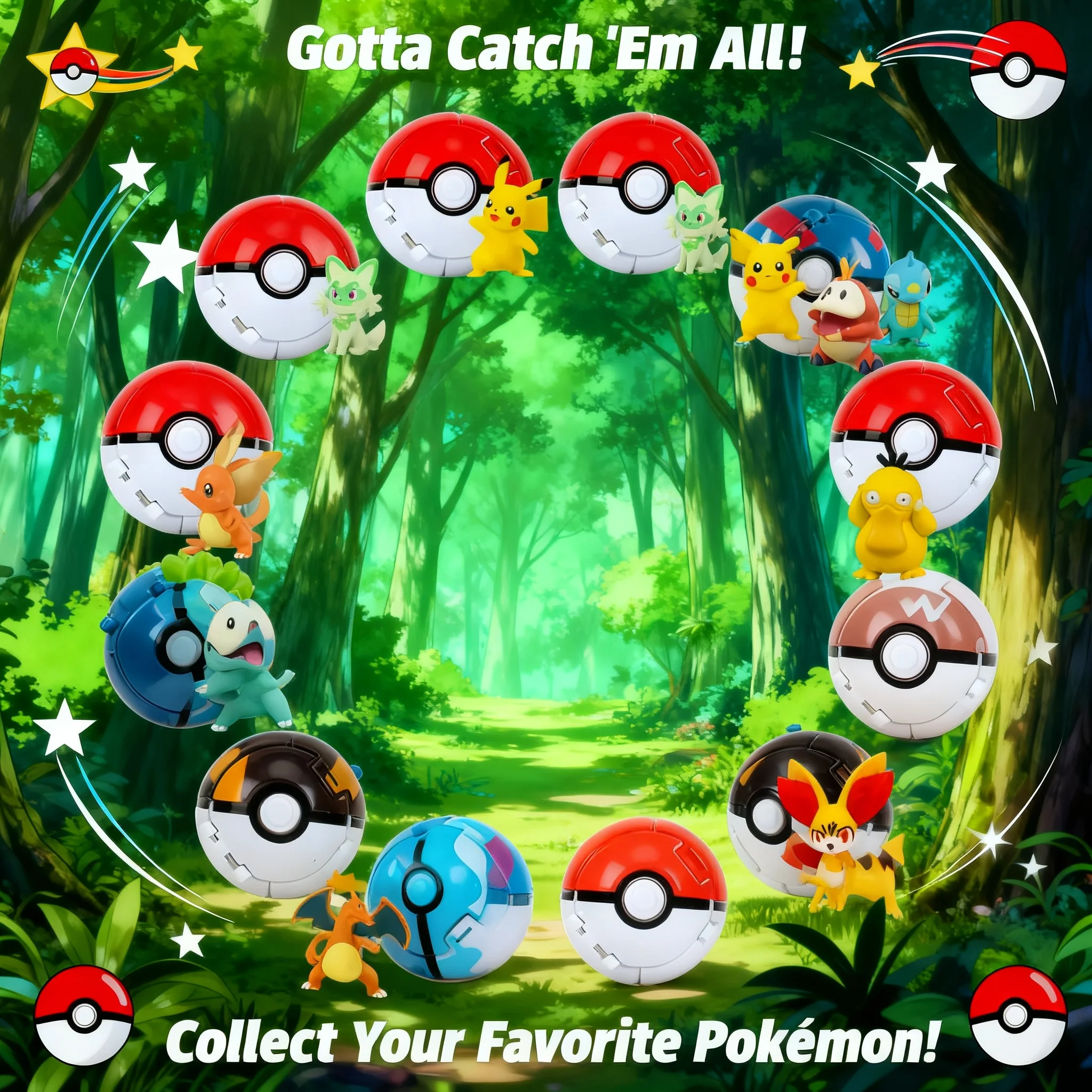 Figura de Pokémon Pokeball, Modelo de Acción de Anime, Juguete de Pikachu, Charizard, Pocket Monster, Bola de Elfo, Dibujos Animados, Regalos para Niños
