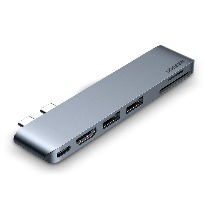 UGREEN USB C Hub Adapter for MacBook with 4K-HDMI Thunderbolt 3 100W Power Delivery SD TF Card Reader and 2 USB 3.0 Ports