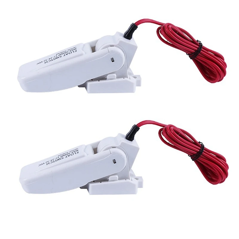 2Pcs 12V 1100GPH Automatic 12V Float Switch Bilge Pump Boat Submersible Pump Marine Float Switch U7W6