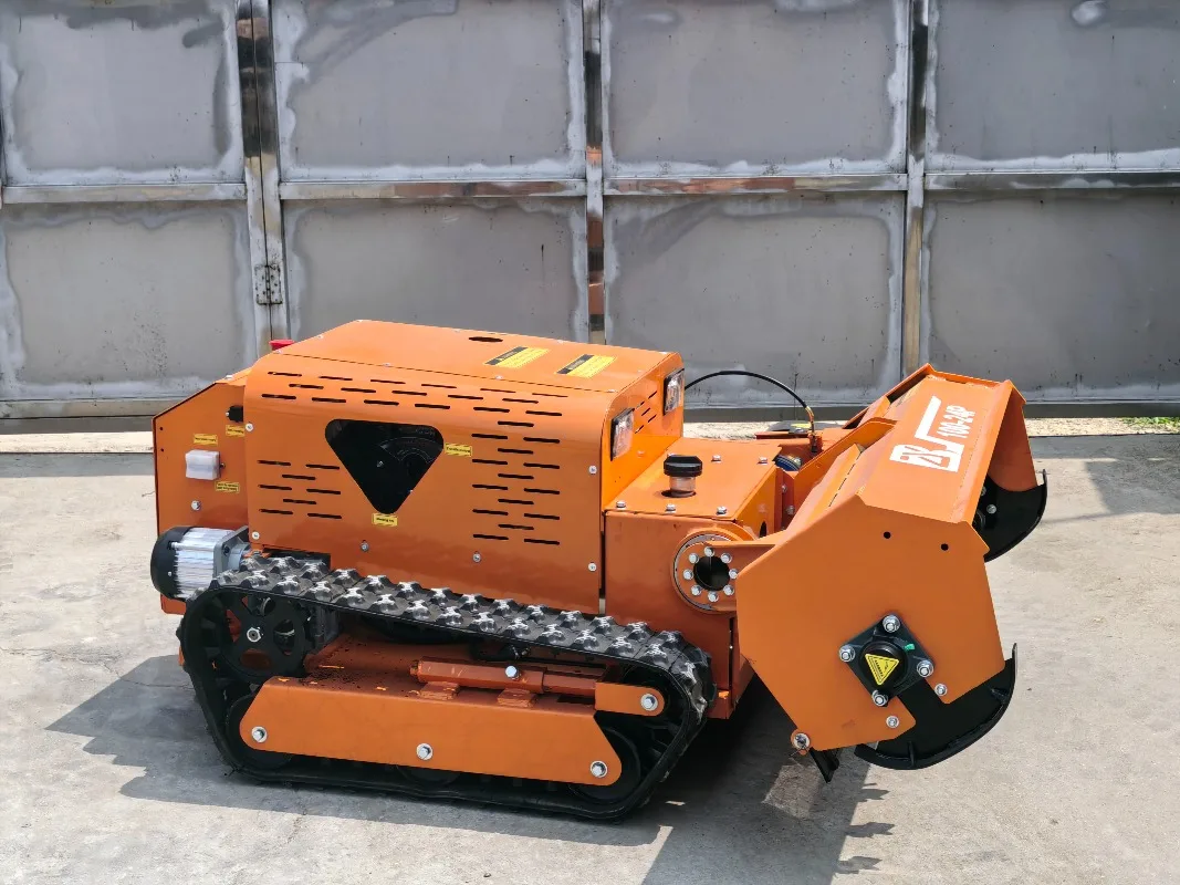 Industrial 24HP Remote Control Lawn Mower Crawler Flail Mulcher for Orchard Vineyard Farmland and Dense Grass Cutting