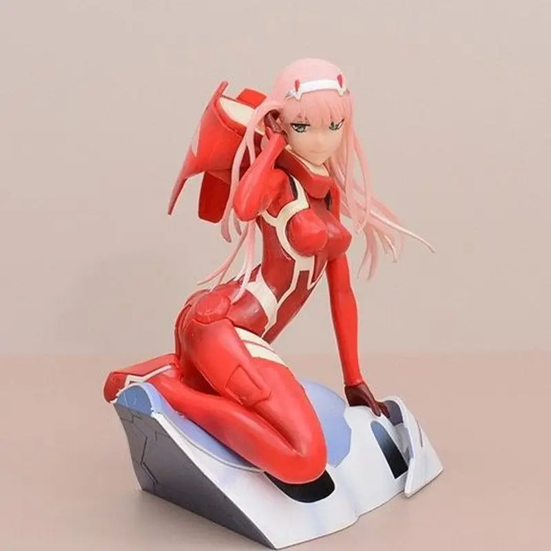 16cm Darling in The FranXX 02 Zero Two Anime Figure Handmade Ornament Pendant Boxed Figure Animation Periphery Creative Gift Toy