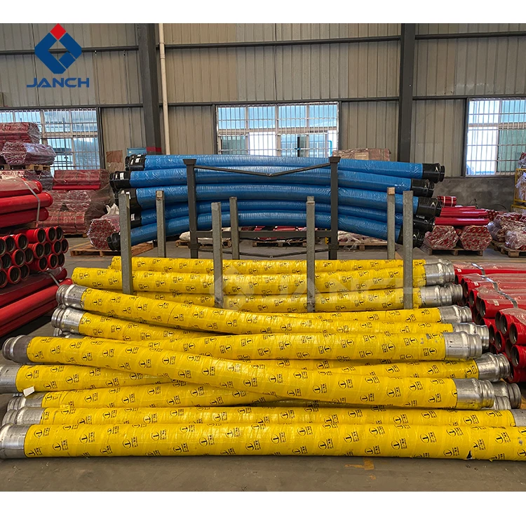 Double Head 3 Meters Flexible Rubber Hose 3 M Steel Wire Reinforced for Concrete Delivery Construction Machinery Parts