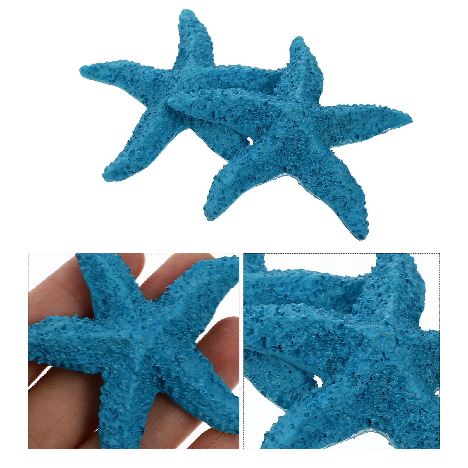 2 Pcs Accessories Five Finger Seaside Bath Toys Beach Resin Decor Tank Marine Animals