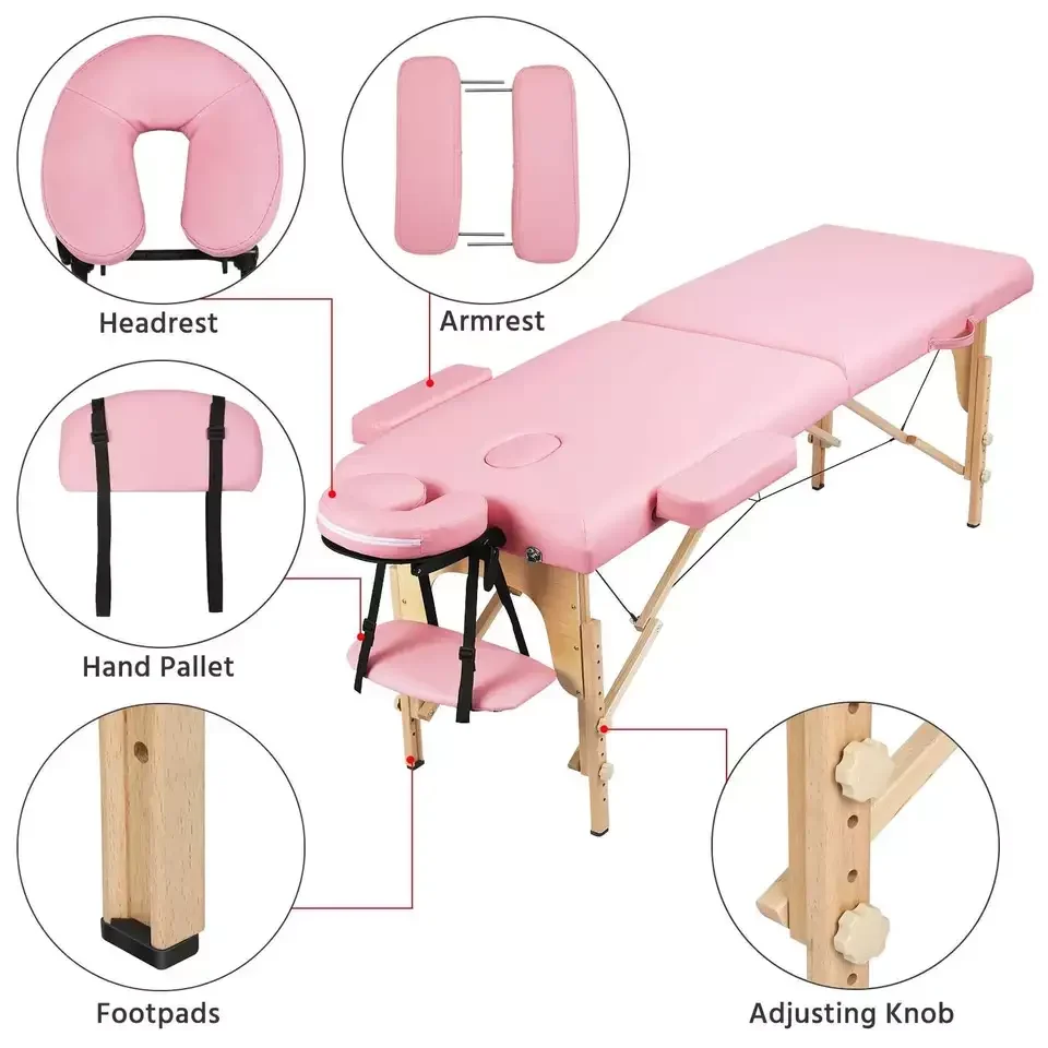 New Design 10 Extra Wide 30 Pink Portable Massage Tables For Sale