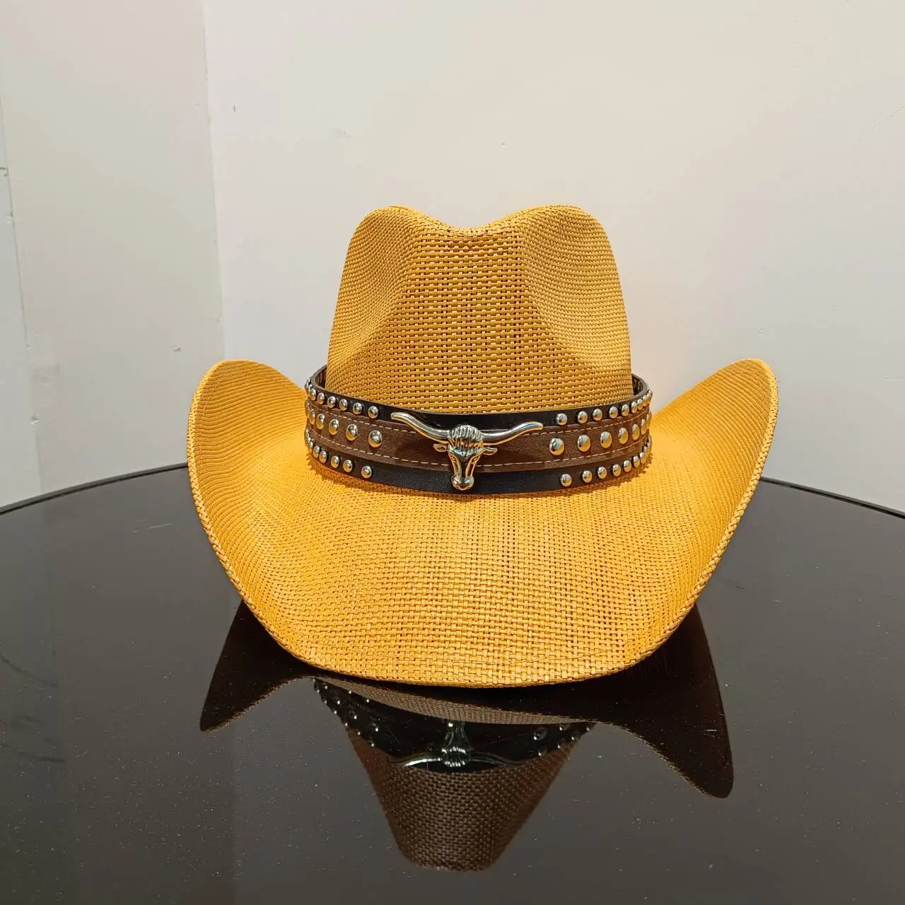 Straw cowboy hat 2025 summer hollow woven straw hat Bohemian cowboy hat outdoor travel sun hat  sombrero
