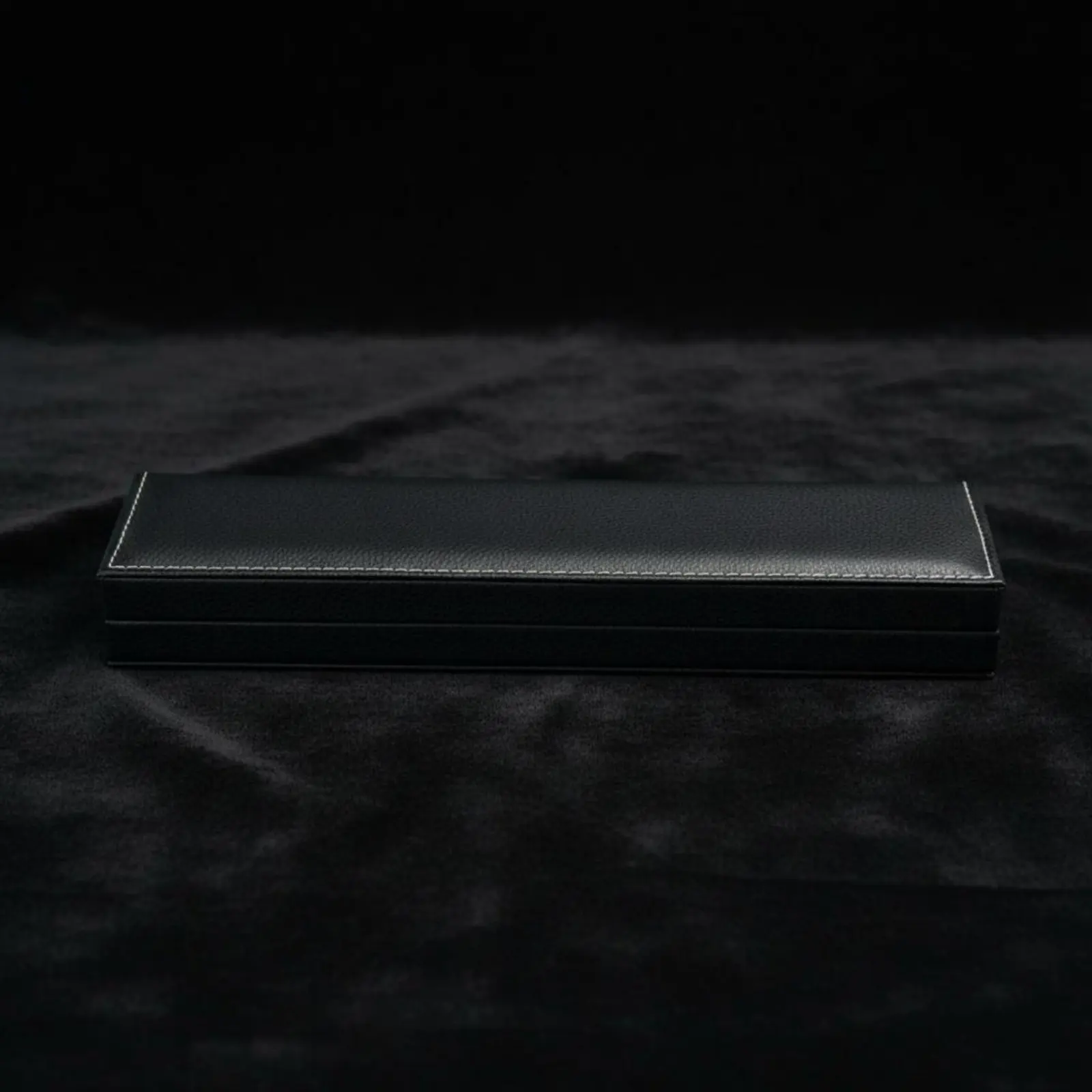PU Leather Watch Box Stitched Edge Extended Watch Box Luxury for Retail Packaging Blk Lambskin