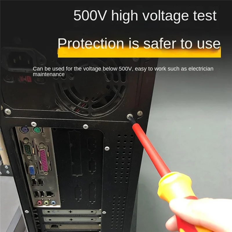 -مجموعة مفكات براغي معزولة A14E، صليب زهر البرقوق، رأس مسطح، حقيبة، مسامير كهربائية مضادة للكهرباء لصيانة المنزل