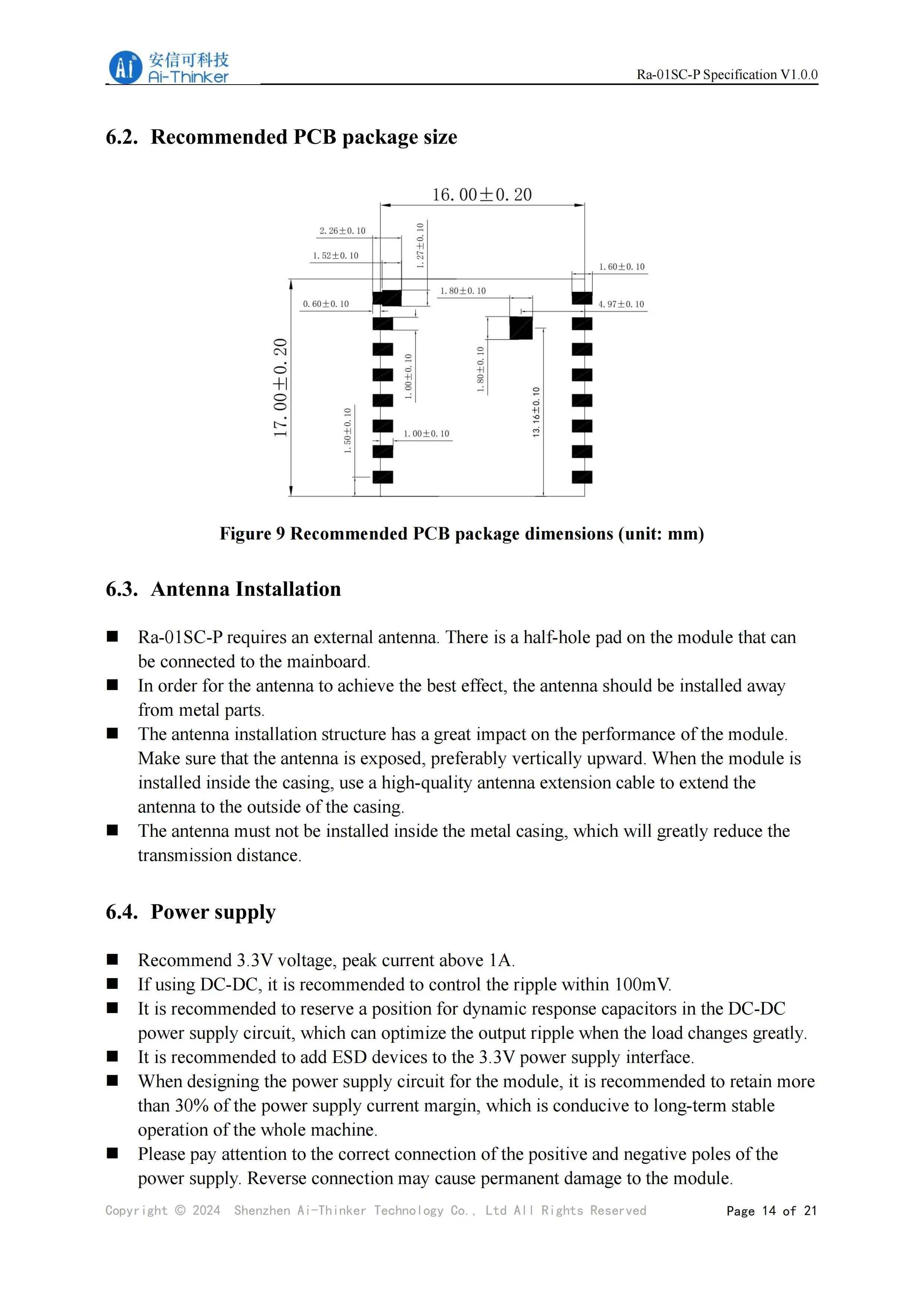 LLCC68 LoRa Wireless RF-Modul 410–525 MHz, unterstützt 10 km Spread-Spectrum-Kommunikation für extrem lange Entfernungen, Ra-01SC-P-Modul – Detail 12