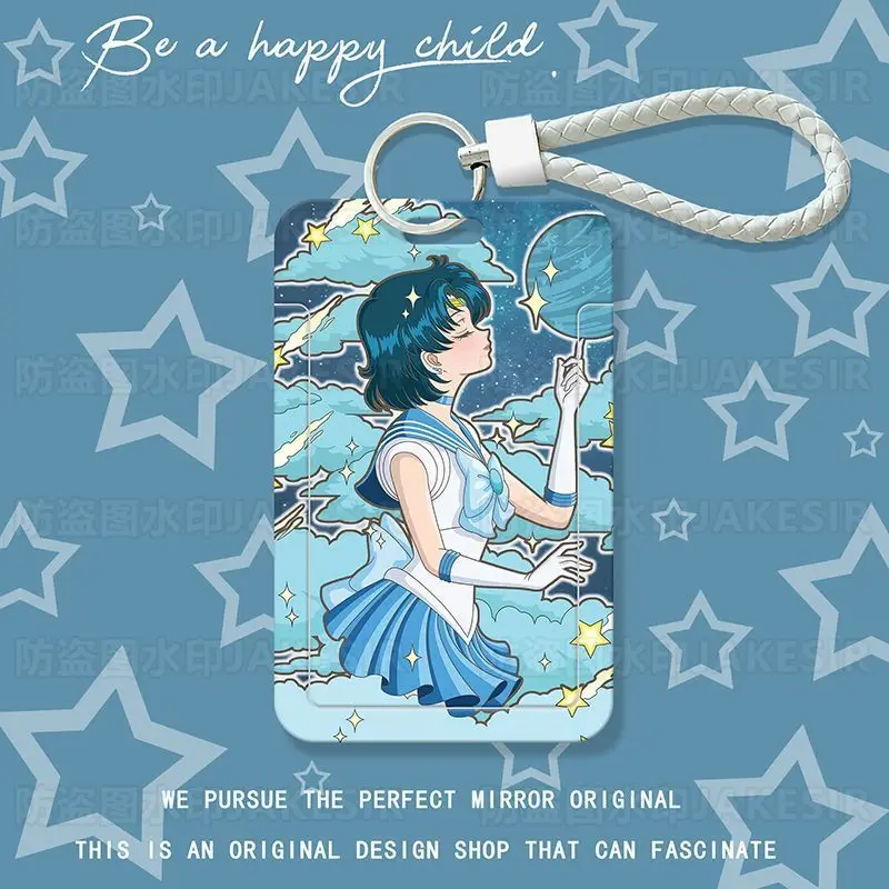 Sailor moon dos desenhos animados tsukino usagi titular do cartão anime figura hino rei chibiusa capa de cartão de crédito cartão de banco manga capa protetora