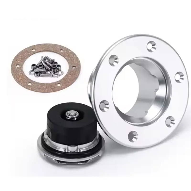 A02Q-Fuel Surge Tank Cap Aluminum Billet Fuel Cell 35.5Mm ID 6-Hole Polished Flush Mount Fuel Tank