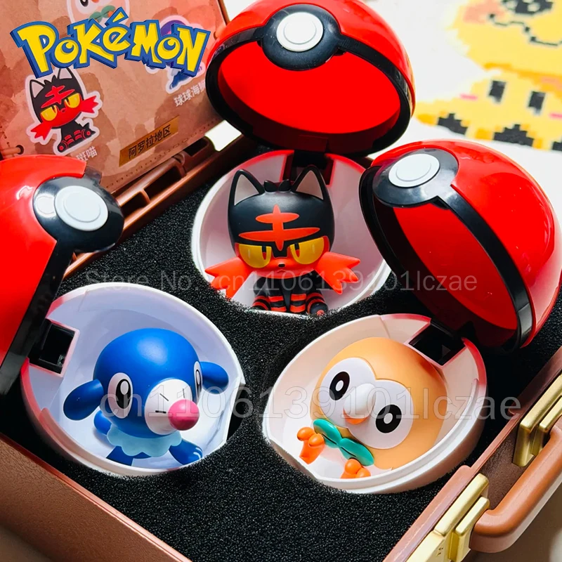Funism Pokemon 30th Anniversary Original Blind Box Starter Trio Pikachu Figurine Collectible Ornament Desktop Decor Gift