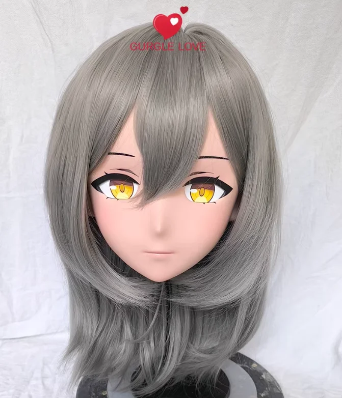 

(GLA006) Customize Character Crossdress Female/Girl Resin Half/Full Head With Lock Cosplay Japanese Anime Role Kigurumi Mask