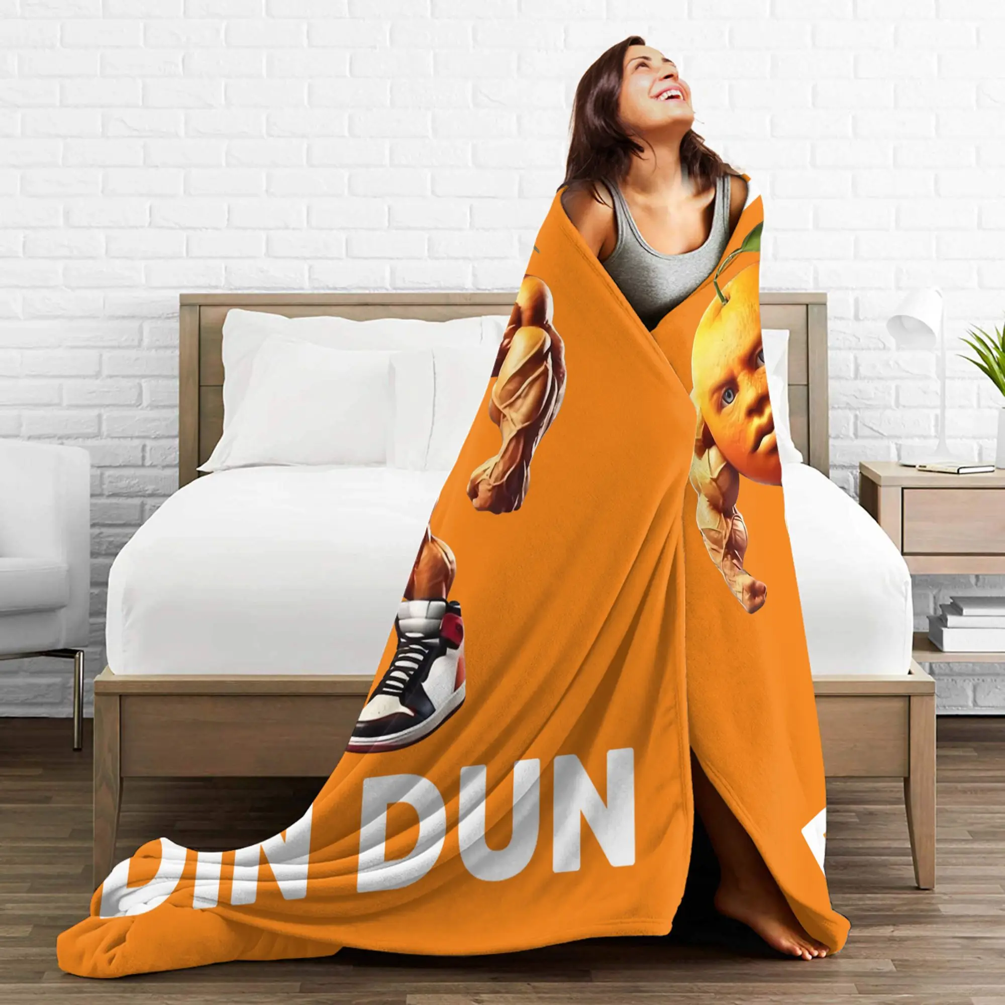 Udin din dun Udindindun الإيطالية Brainrot Meme البطانيات الفانيلا الشتاء لينة رمي البطانيات ل أريكة سيارة أفخم رقيقة لحاف #6