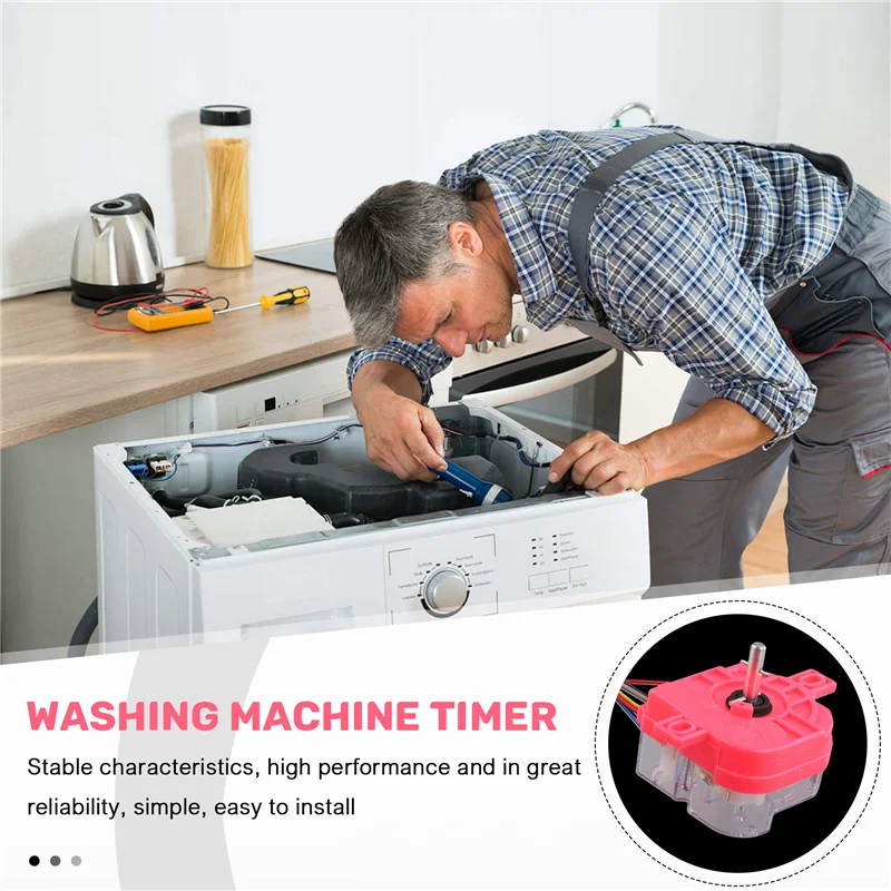 

A63K-Universal Washing Machine Parts Timer With 6 Wires 220V 3.5A DXT15SF-G Install Distant 6.5-7.5Cm