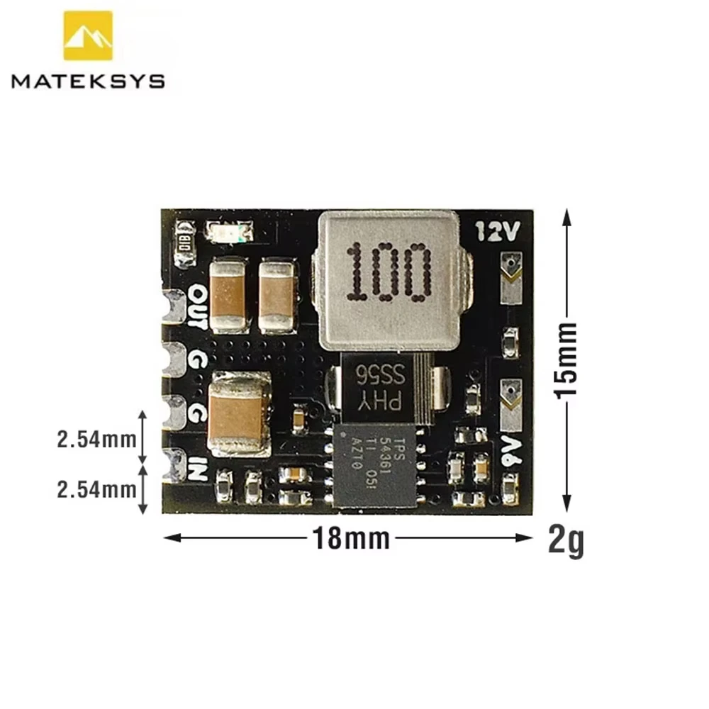 Mateksys Micro BEC Step-Down Regulator Module 6-60V naar 5V/9V/12V-ADJ voor RC FPV Racing Drone