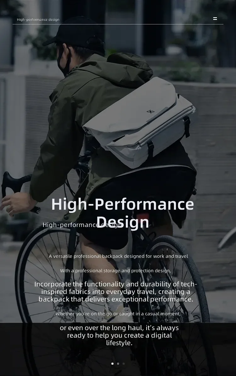 Große Umhängetasche mit viel Stauraum, wasserdichte Messenger-Tasche, mit Magnetverschluss, Handtasche für Laptops, ideal für Studenten und Männer. – Detail 1